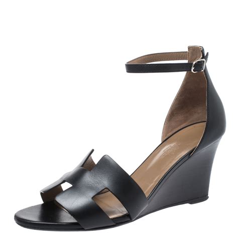 hermes sandals wedge|hermes sandals with ankle strap.